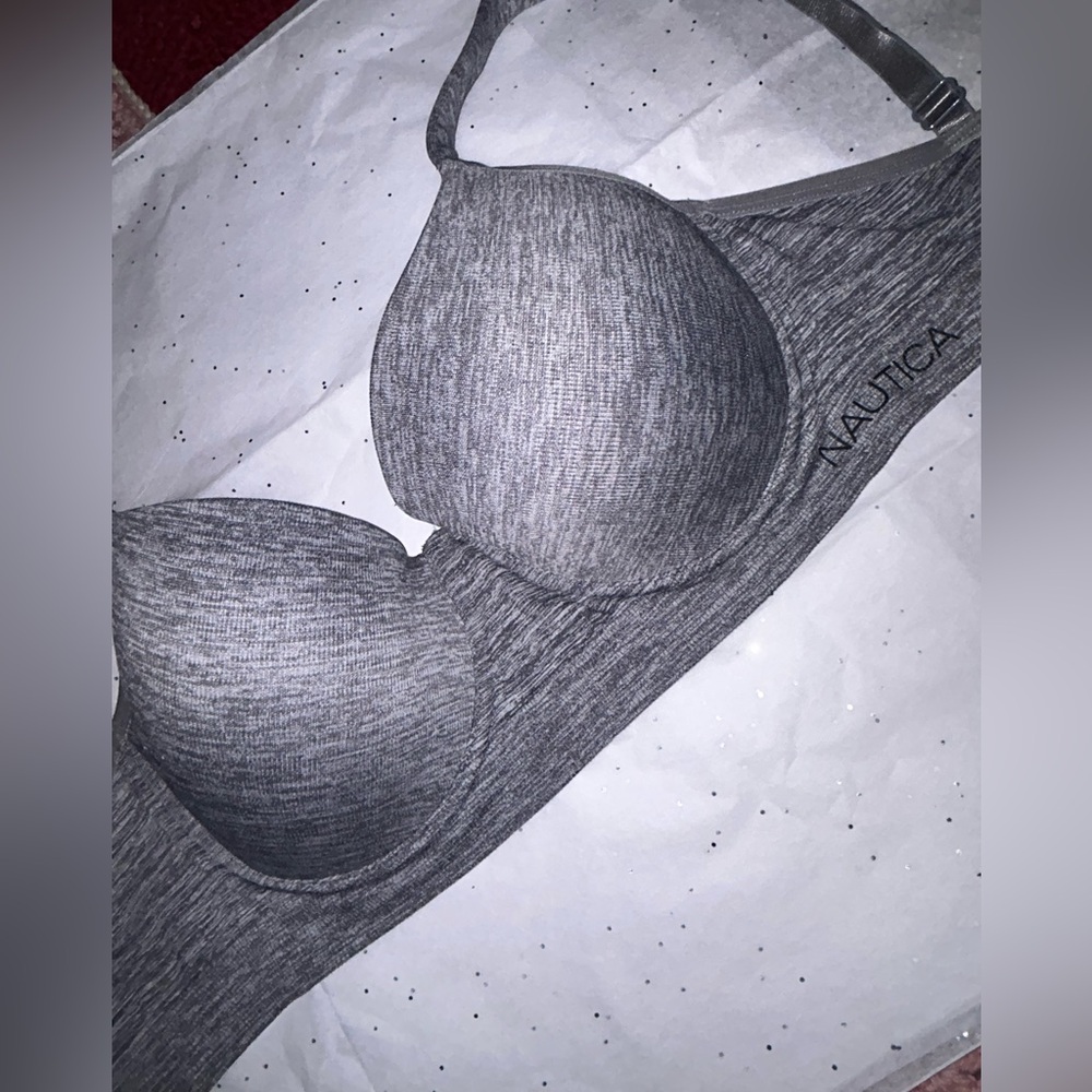 Nautica Heather Gray Molded T-Shirt Bra